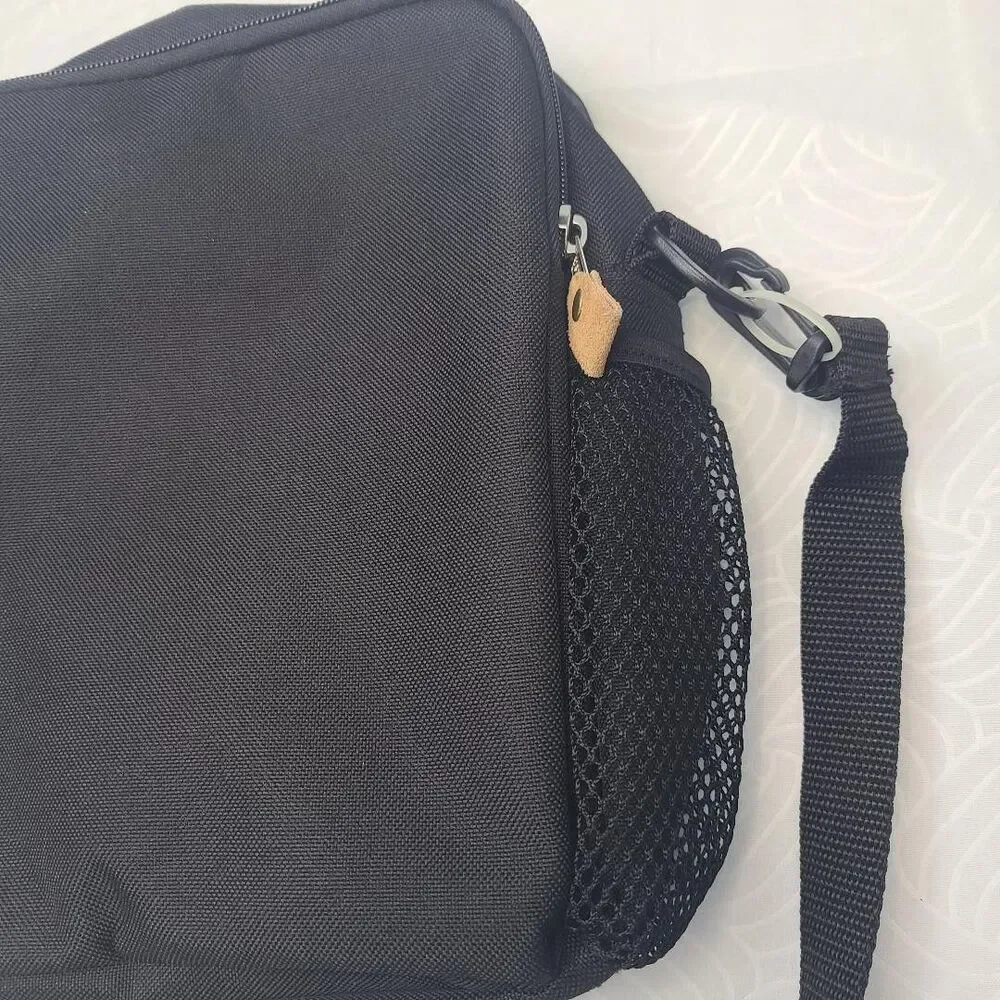 Vintage Eastport Outdoor Company Black Canvas and Tan Suede Backpack